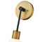Z-Lite Neutra 1 Light Wall Sconce, Matte Black + Foundry Brass & Opal 621-1S-MB-FB - alternate 4